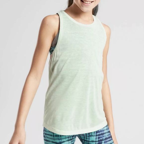 Athleta Girl Tie Breaker Tank Top Size XL 2 In 1 Layered Tank 531270 Breathable - Picture 1 of 11